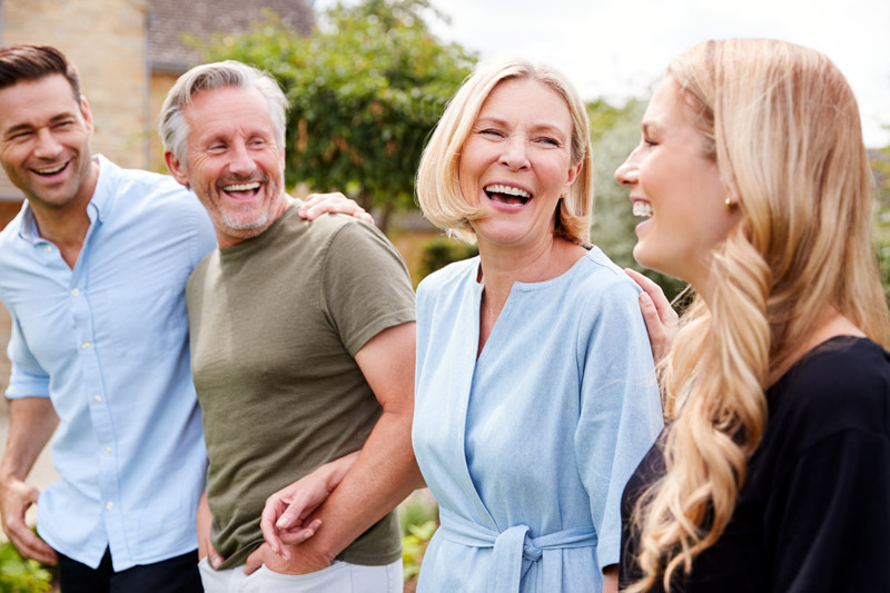 Adults Laughing with Friends