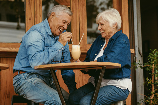 Couple Enjoying a Milkshake